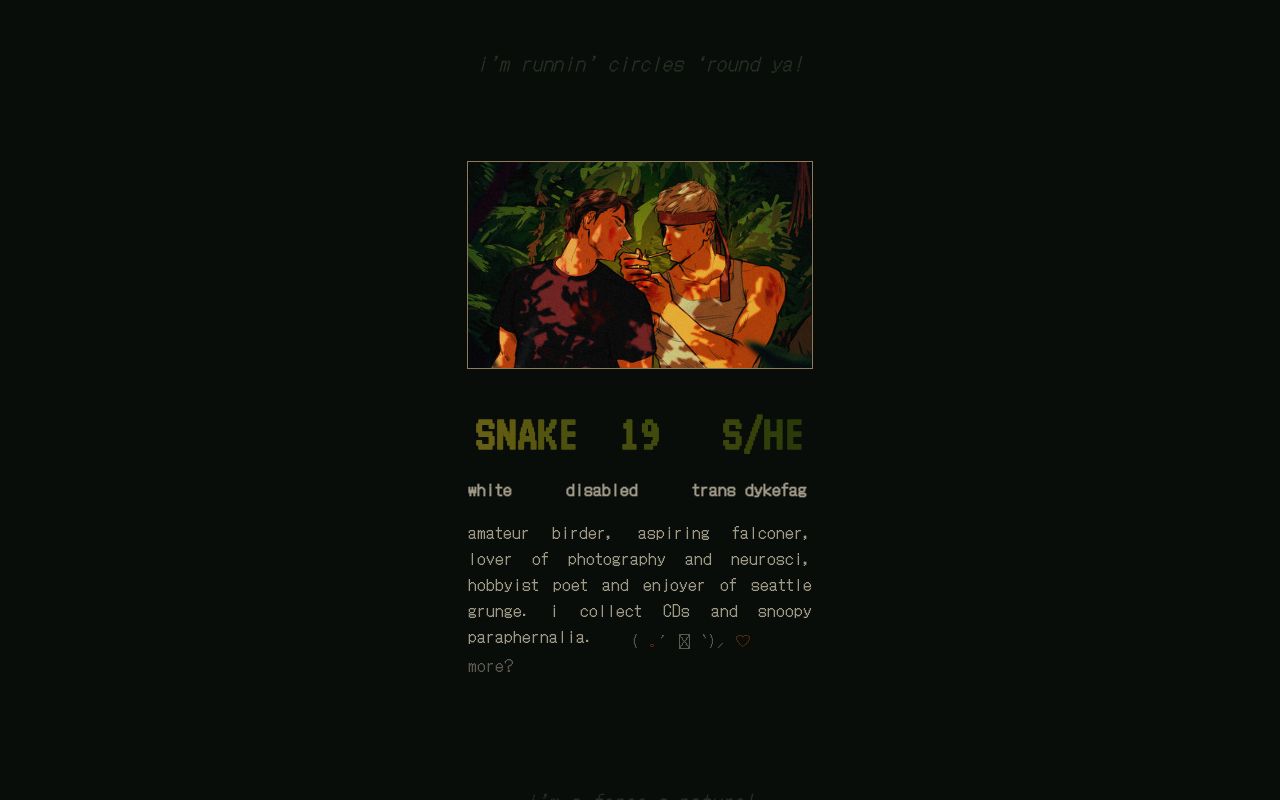 Carrd profile picture for @snake